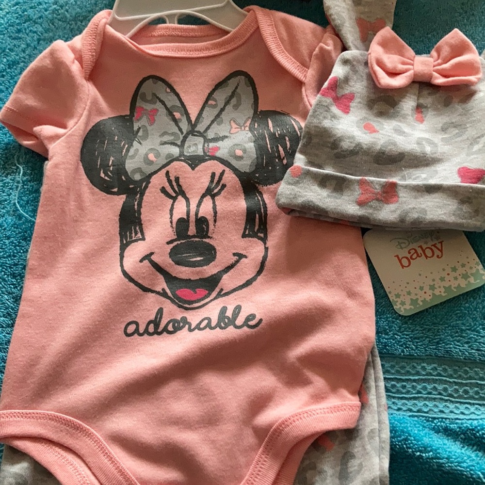 3 piece Baby Mickey Mouse outfit